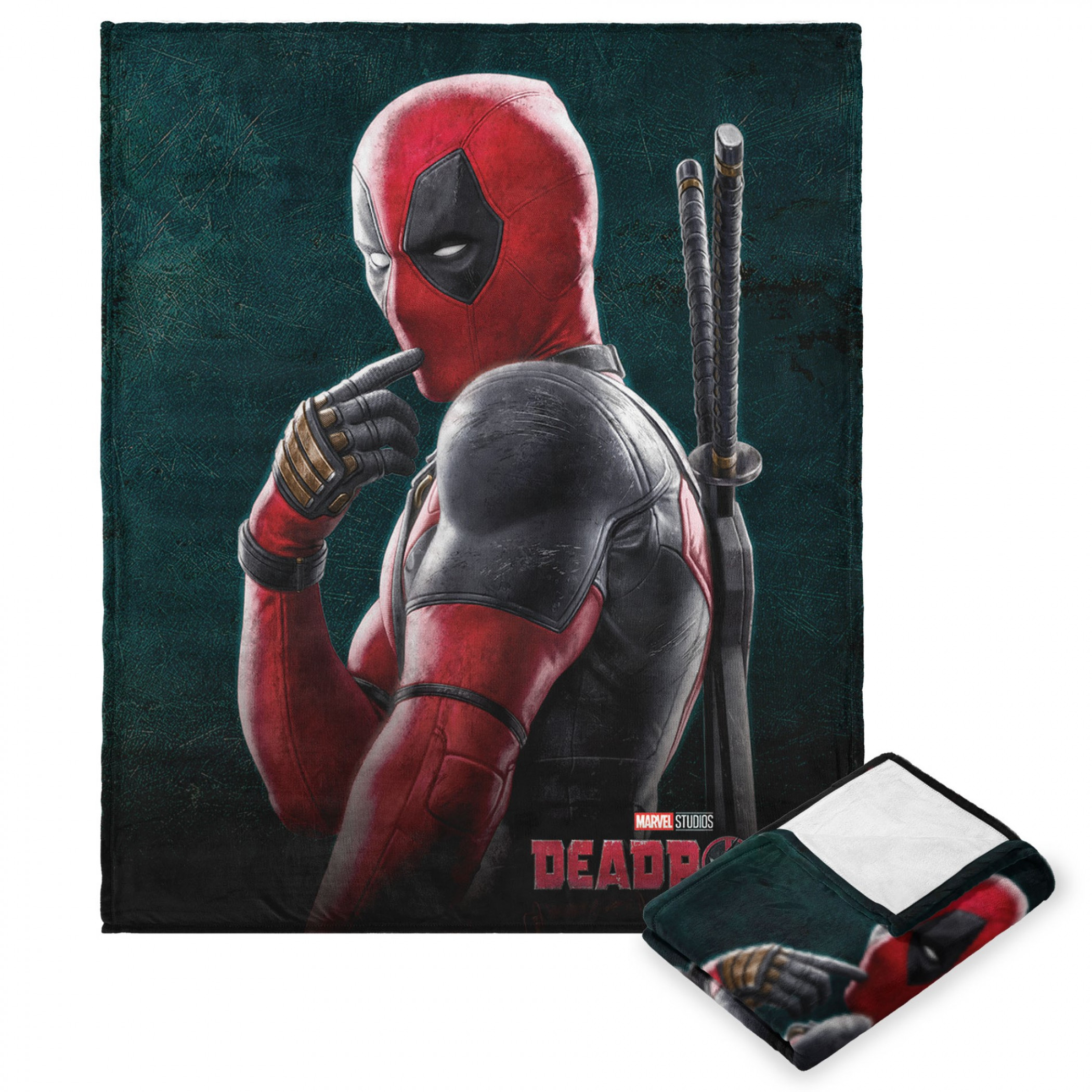 Deadpool Hey There Marvel Studios Silk Throw Blanket